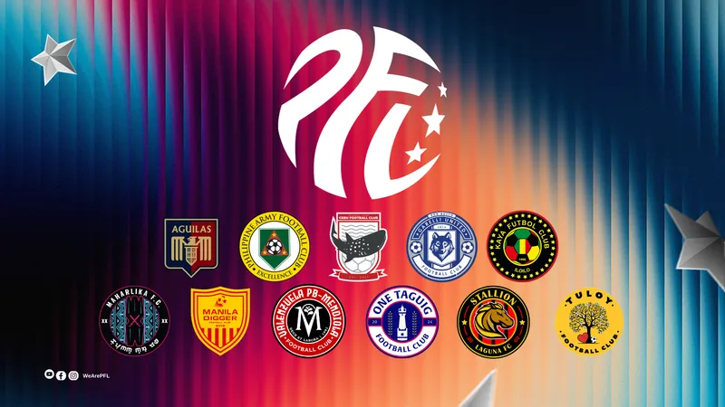 Cầu thủ của Philippine Army ghi bàn sau pha đá phạt góc đẹp mắt trước Manila Digger