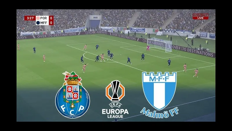 Cầu thủ của Porto tung cú đá mạnh vào khung thành Malmo